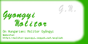 gyongyi molitor business card